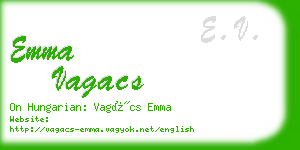 emma vagacs business card